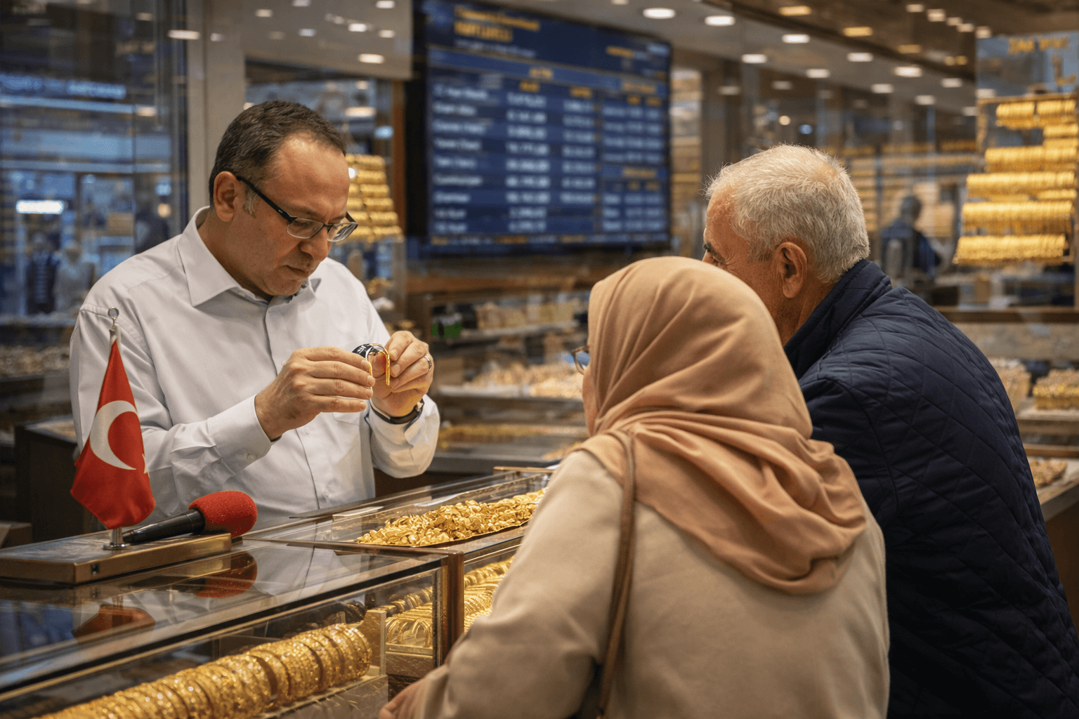 KuyumcuEkran ile mağaza içi dijital altın fiyat ekranı örneği